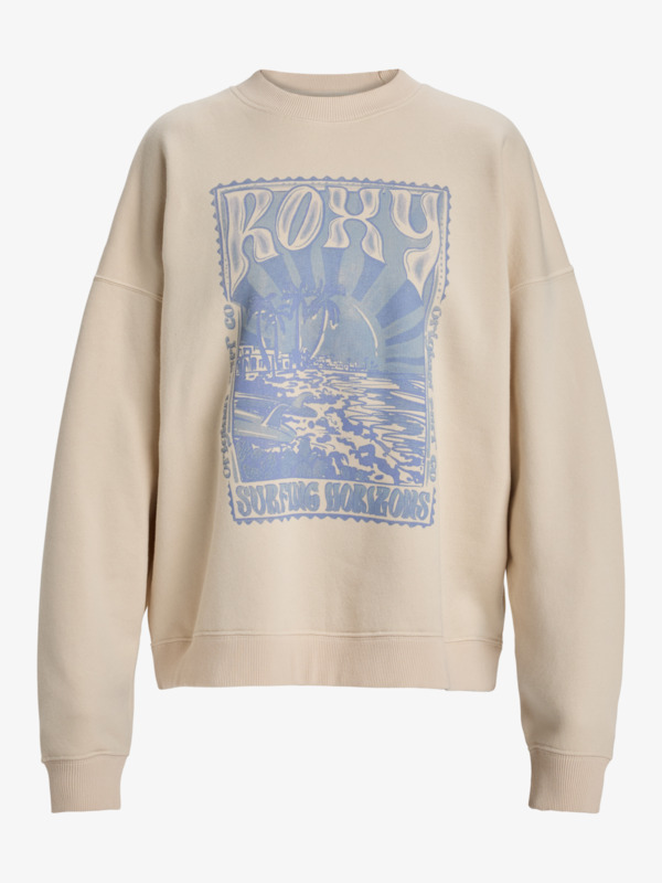 6 Lineup - Crew Neck Sweatshirt for Women Beige ERJFT04942 Roxy