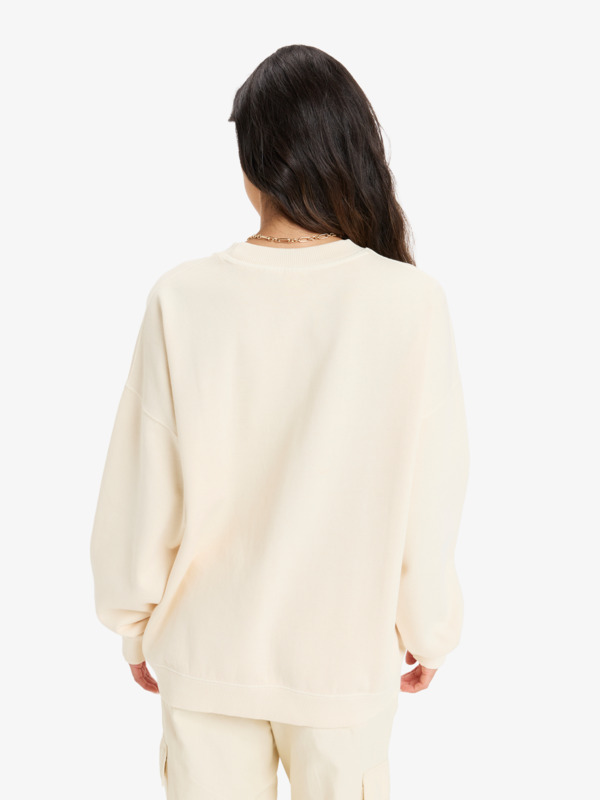 3 Lineup - Crew Neck Sweatshirt para Mulher Beige ERJFT04942 Roxy