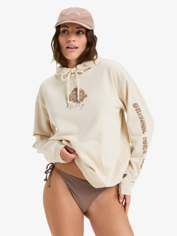 0 Surf Stoked - Pullover Hoodie for Women Beige ERJFT04953 Roxy