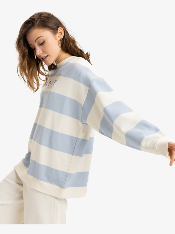 1 Strictly Stripes - Sudadera de cuello redondo para Mujer Azul ERJFT04954 Roxy