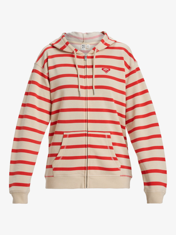 7 Perfect - Sweat à capuche zippé pour Femme Rouge ERJFT04955 Roxy