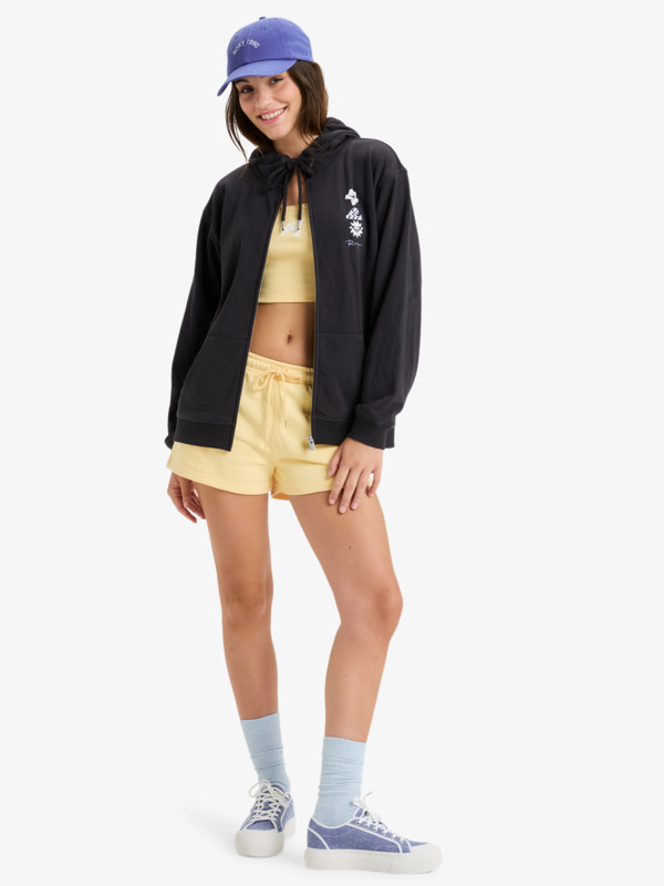 3 Surf Stoked - Sudadera con capucha y cremallera para Mujer Negro ERJFT04956 Roxy