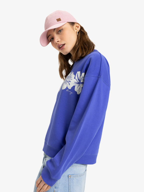 1 Perfect Place - Sweat à col rond pour Femme Violet ERJFT04958 Roxy