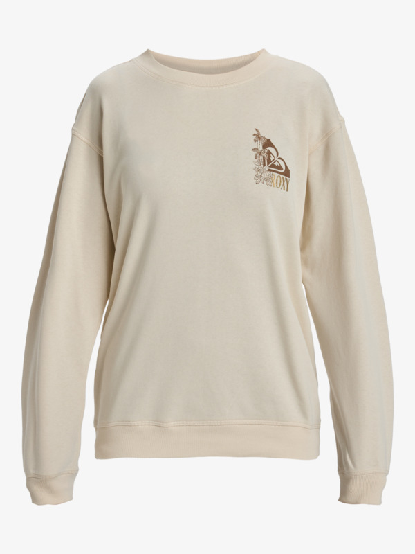 8 Surf Stoked - Sweat à col rond pour Femme Beige ERJFT04963 Roxy