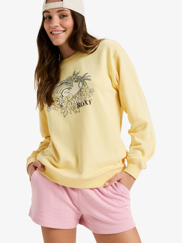 0 Surf Stoked - Sudadera de cuello redondo para Mujer Naranja ERJFT04963 Roxy