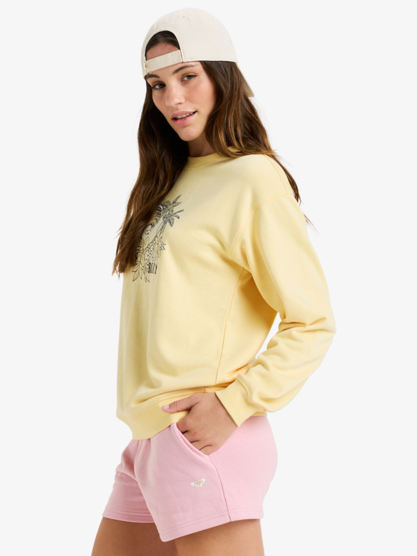 1 Surf Stoked - Sudadera de cuello redondo para Mujer Naranja ERJFT04963 Roxy