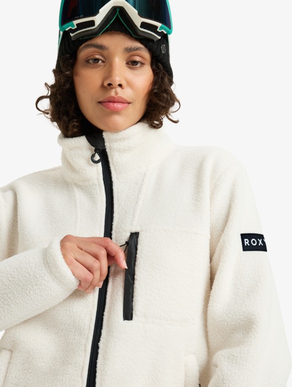 5 Alabama Full Zip Solid - Technical Mid Layer for Women White ERJFT04969 Roxy