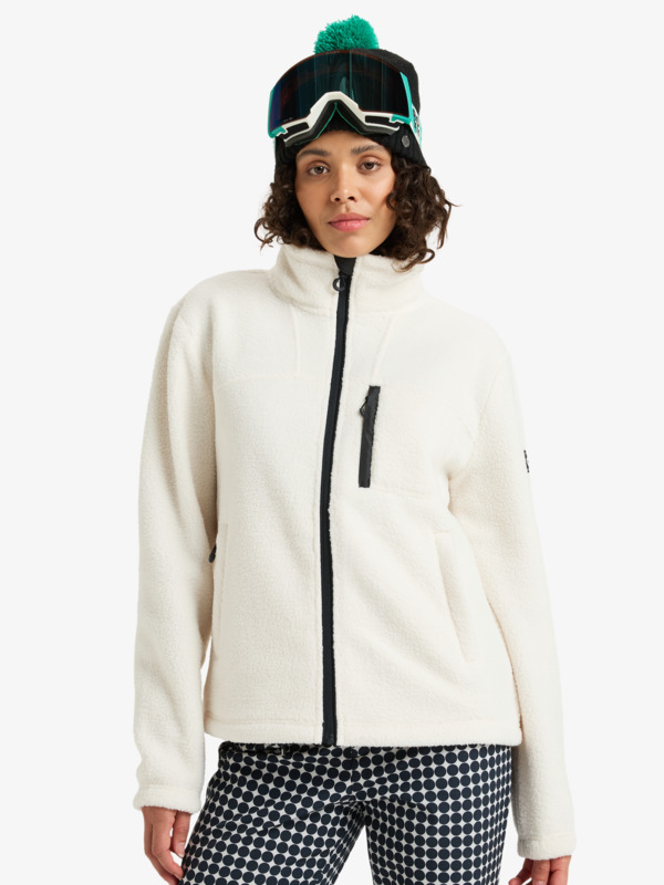 0 Alabama Full Zip Solid - Technical Mid Layer for Women White ERJFT04969 Roxy