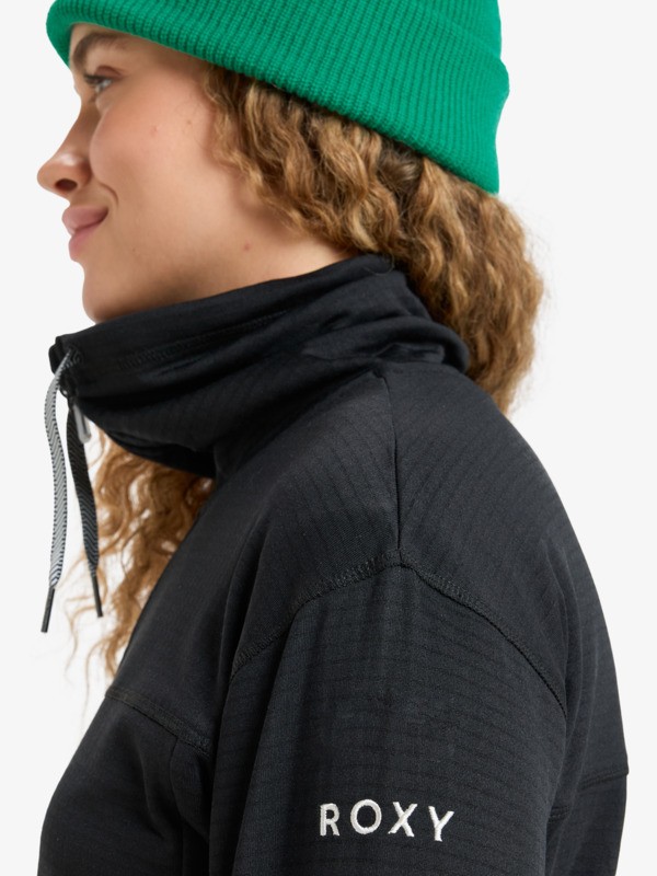 6 Vertere Full Zip - Technical Mid Layer for Women Black ERJFT04974 Roxy