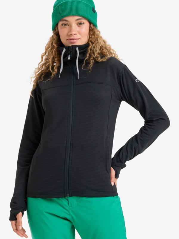 0 Vertere Full Zip - Technical Mid Layer for Women Black ERJFT04974 Roxy