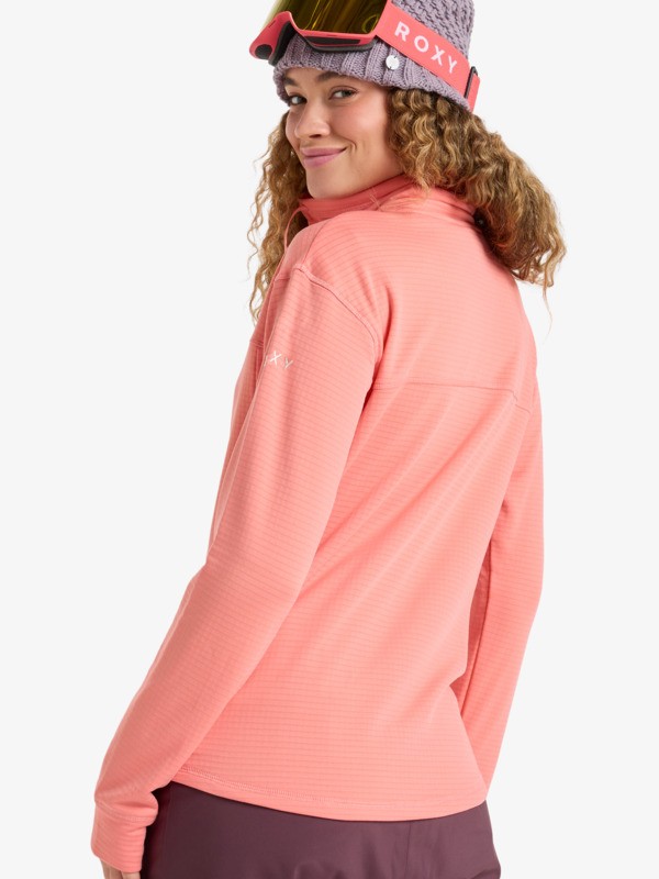 3 Vertere Full Zip - Technical Mid Layer for Women Orange ERJFT04974 Roxy