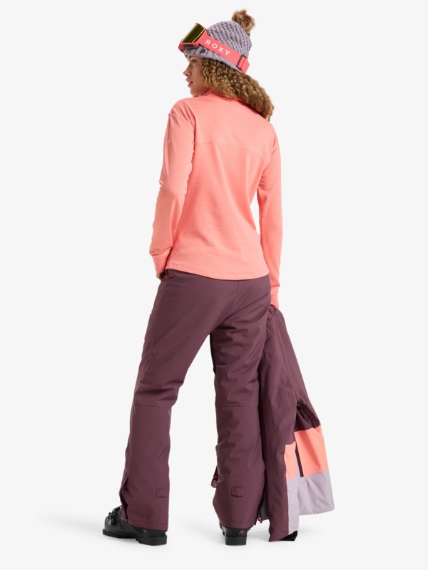4 Vertere Full Zip - Technical Mid Layer for Women Orange ERJFT04974 Roxy