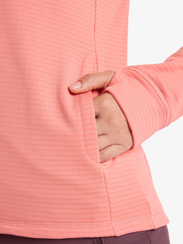 6 Vertere Full Zip - Technical Mid Layer for Women Orange ERJFT04974 Roxy