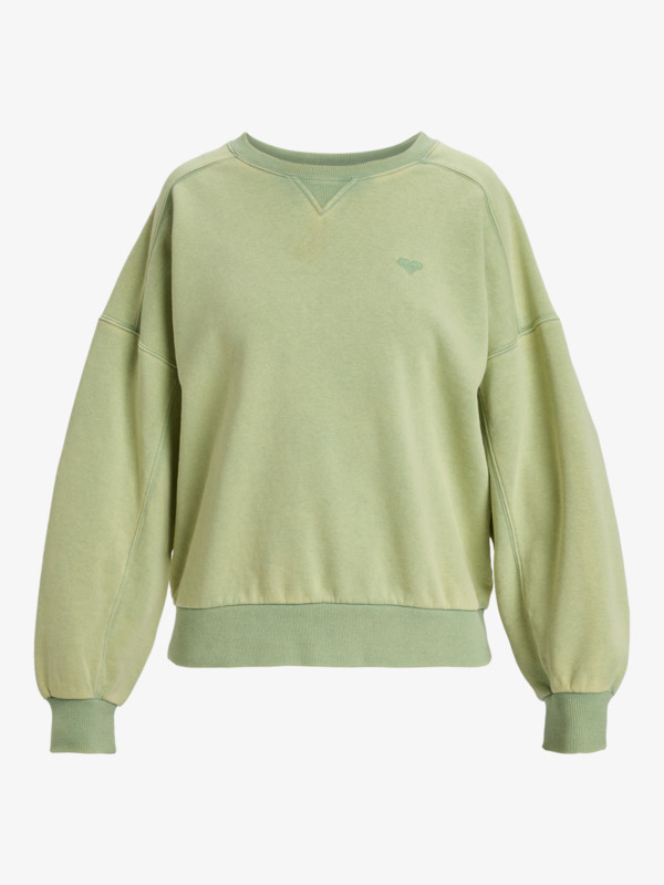 6 Oasis Haze Ii - Sudadera de cuello redondo para Mujer Verde ERJFT04978 Roxy