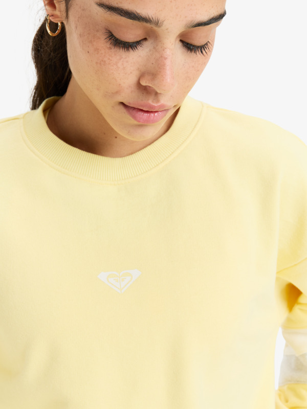 5 Essential Energy - Crew Neck Sweatshirt for Women Yellow ERJFT04994 Roxy