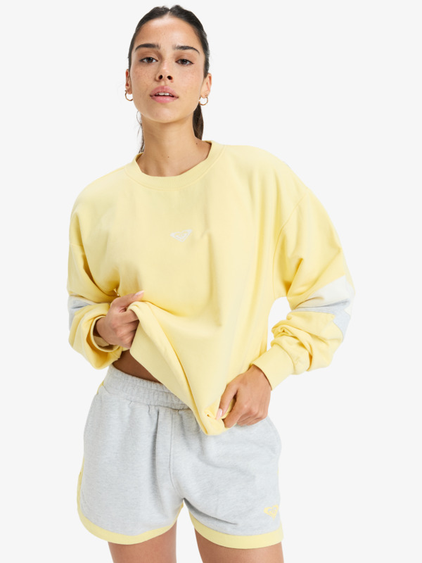 6 Essential Energy - Crew Neck Sweatshirt for Women Yellow ERJFT04994 Roxy