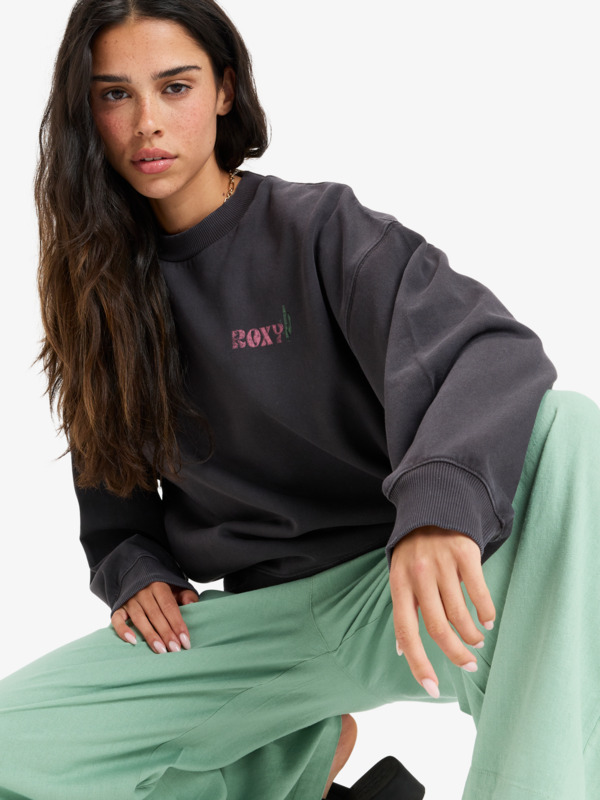 6 Lineup - Sweat à col rond pour Femme Noir ERJFT04997 Roxy