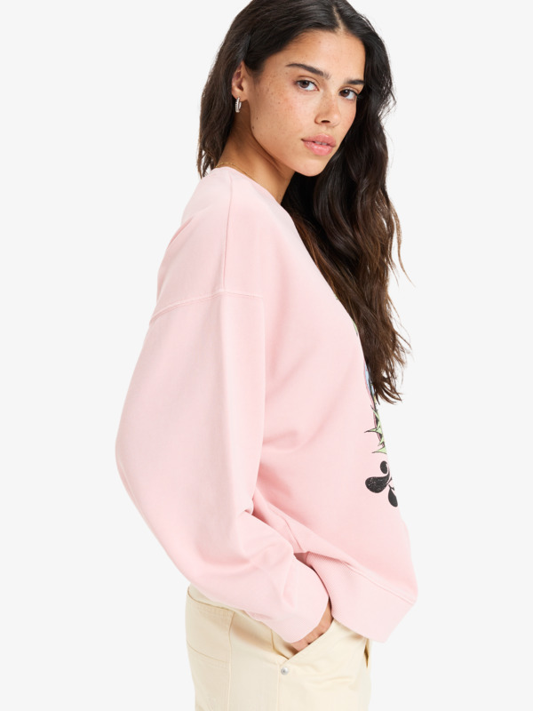 1 Lineup - Crew Neck Sweatshirt for Women Pink ERJFT04997 Roxy