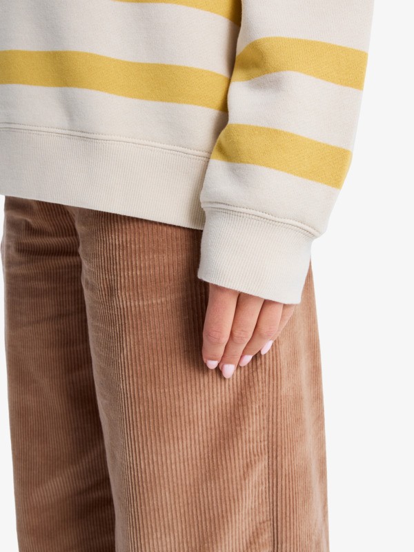 3 Strictly Stripes Oversized - Oversize-Sweatshirt mit Streifen für Frauen Gelb ERJFT05004 Roxy