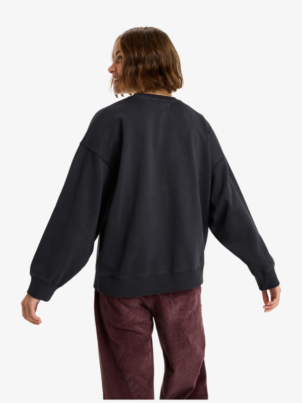 3 Lineup - Sweatshirt With Vintage Wash Effect for Women Black ERJFT05006 Roxy