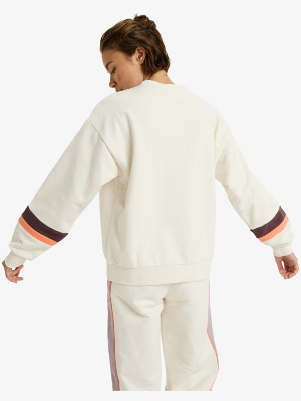 3 Essential Energy Timeless Cn - Felpa sportiva da Donna White ERJFT05010 Roxy