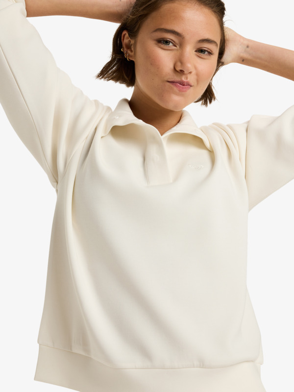 5 Rise & Vibe Sweet - Sportfleece voor Dames White ERJFT05012 Roxy