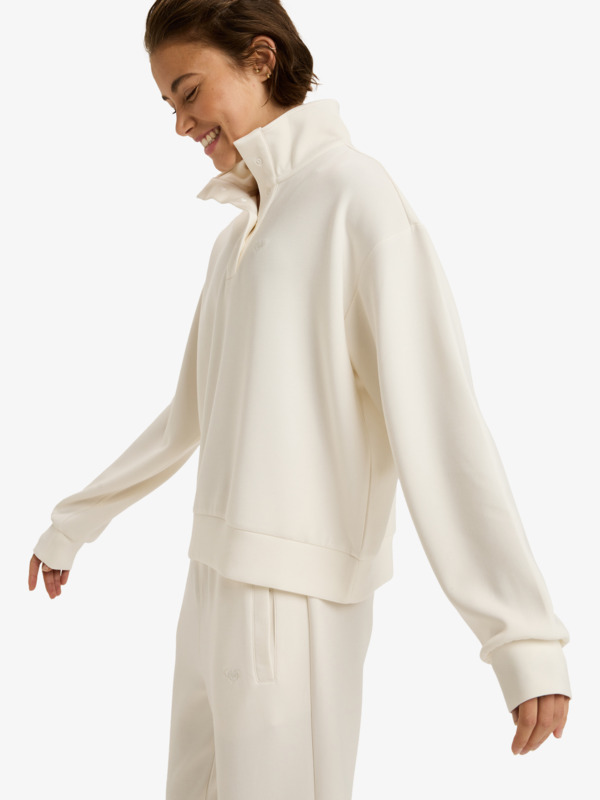 1 Rise & Vibe Sweet - Sportfleece voor Dames White ERJFT05012 Roxy