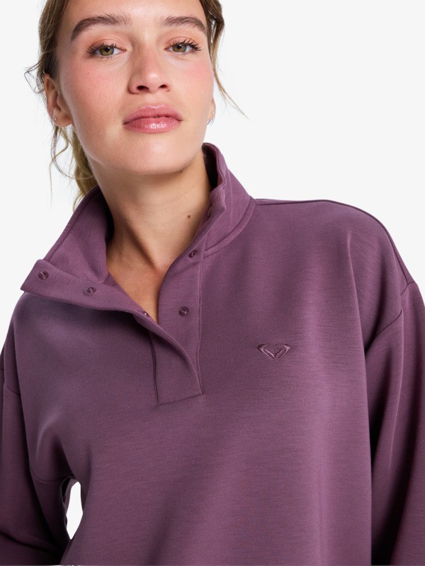 2 Rise & Vibe Sweet - Sudadera deportiva para mujer Rojo ERJFT05012 Roxy