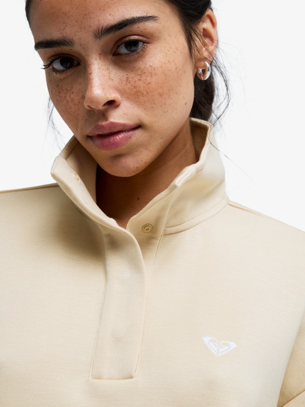 2 Rise & Vibe Sweet - Sportsweater voor Dames Beige ERJFT05012 Roxy