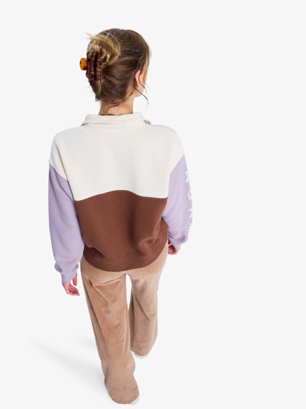 3 View Point Block - Polaire colorée à col zippé pour Femme Marron ERJFT05014 Roxy