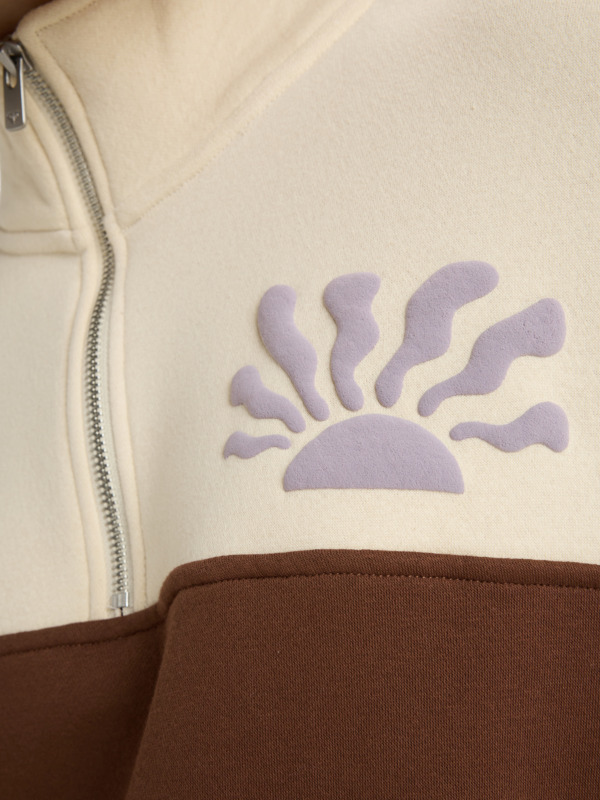 4 View Point Block - Polaire colorée à col zippé pour Femme Marron ERJFT05014 Roxy
