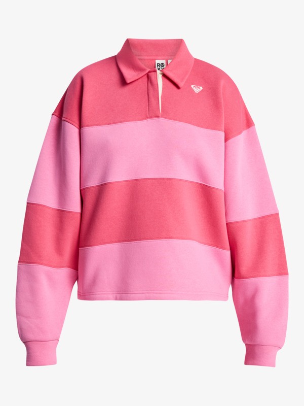8 Cross Your Mind - Sweatshirt à col chemise pour Femme Rose ERJFT05015 Roxy