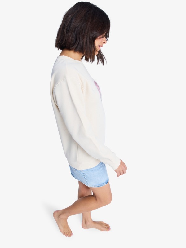 1 Surf Stoked Brushed - Sudadera para mujer Beige ERJFT05018 Roxy