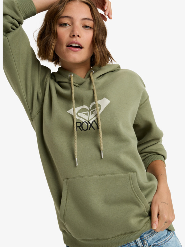 4 Surf Stoked Brushed Art - Kapuzenpulli für Frauen Grün ERJFT05020 Roxy