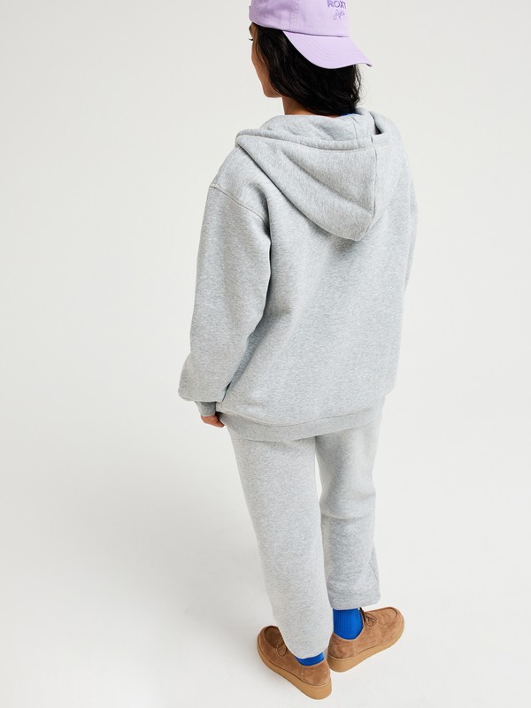 6 Surf Stoked Zipped Brushed Gray ERJFT05022 Roxy