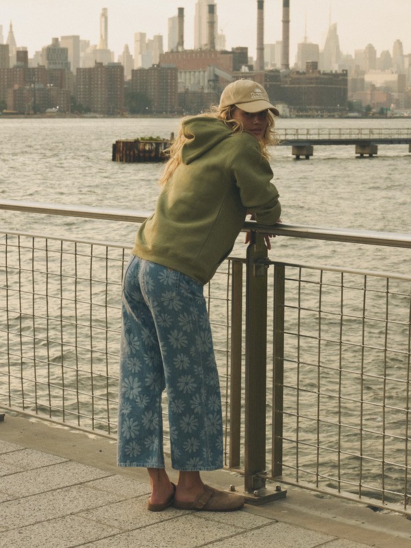 1 Surf Stoked Brushed - Hoodie for Women Green ERJFT05046 Roxy