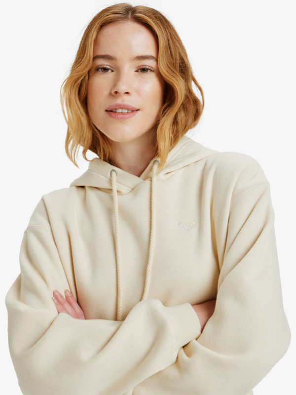5 Surf Stoked Brushed - Sudadera con capucha para mujer Beige ERJFT05046 Roxy