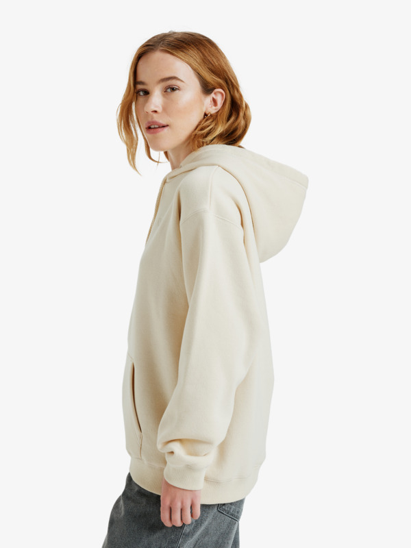 1 Surf Stoked Brushed - Sudadera con capucha para mujer Beige ERJFT05046 Roxy