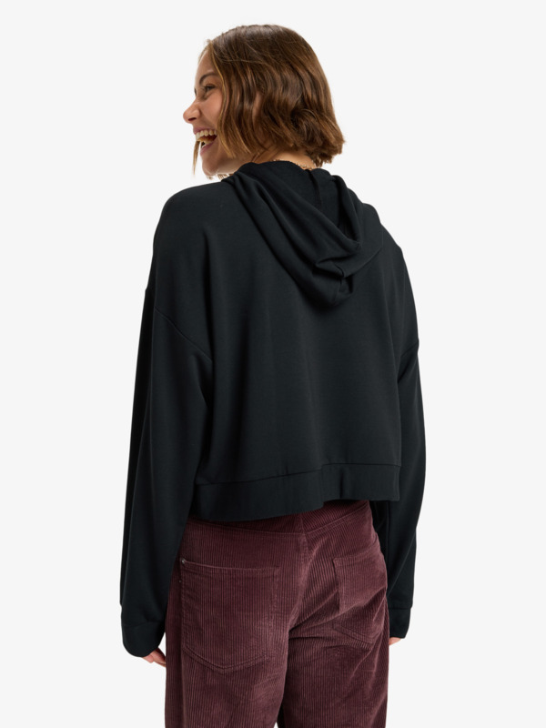 3 Surfing By Daylight - Sweat à capuche Lounge en modal pour Femme Noir ERJFT05047 Roxy