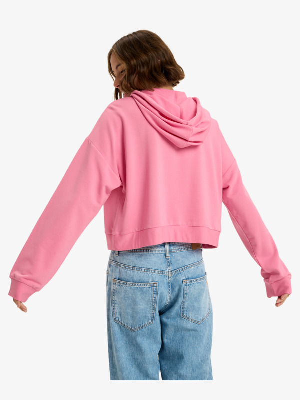3 Surfing By Daylight - Felpa con cappuccio lounge in misto modal da Donna Pink ERJFT05047 Roxy