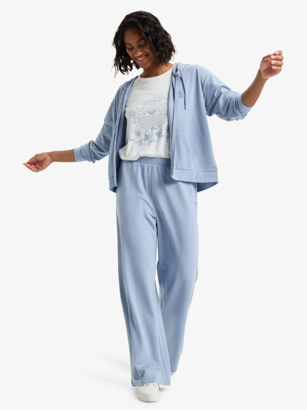 2 Surfing By Daylight Full Zip - Sweat à capuche zippé en modal pour Femme Bleu ERJFT05048 Roxy