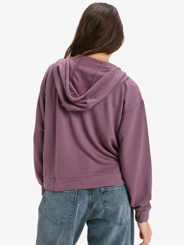 5 Surfing By Daylight Full Zip - Hoody met modal met rits voor Dames Red ERJFT05048 Roxy