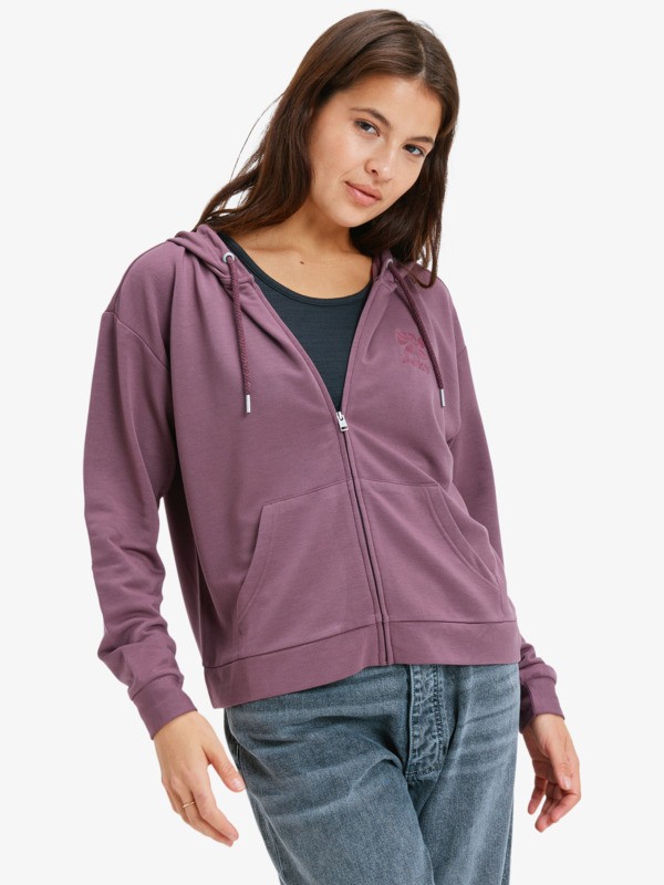 1 Surfing By Daylight Full Zip - Hoody met modal met rits voor Dames Red ERJFT05048 Roxy