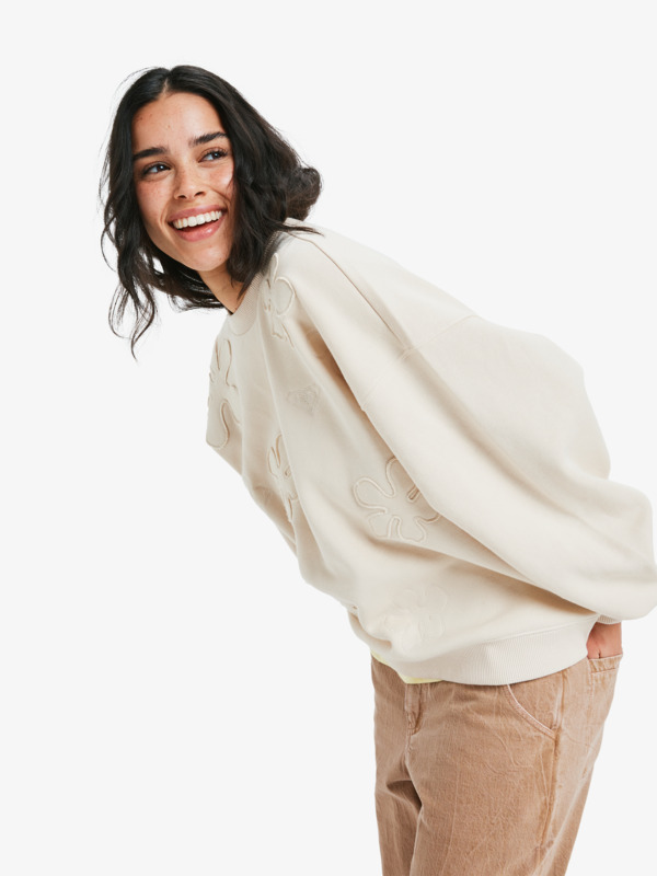 2 Please Please - Hoodie voor Dames Beige ERJFT05051 Roxy