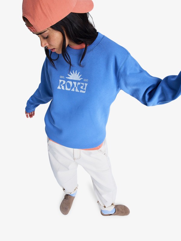 1 Surf Stoked Brushed Vint - Sweat pour Femme Bleu ERJFT05061 Roxy