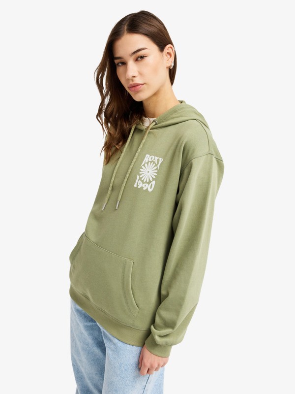 1 Surf Stoked Terry Vint - Hoodie for Women Green ERJFT05062 Roxy
