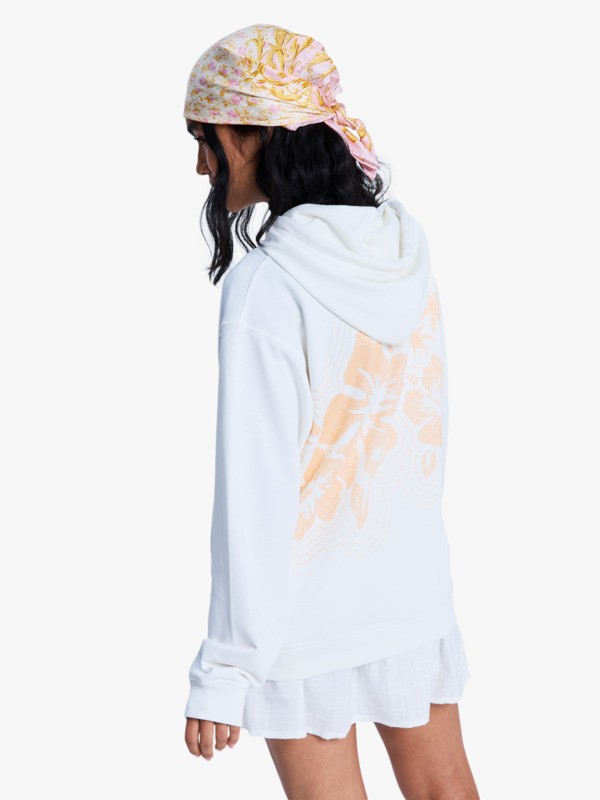 3 Surf Stoked Terry Vint - Sweat &agrave; capuche pour Femme Blanc ERJFT05062 Roxy