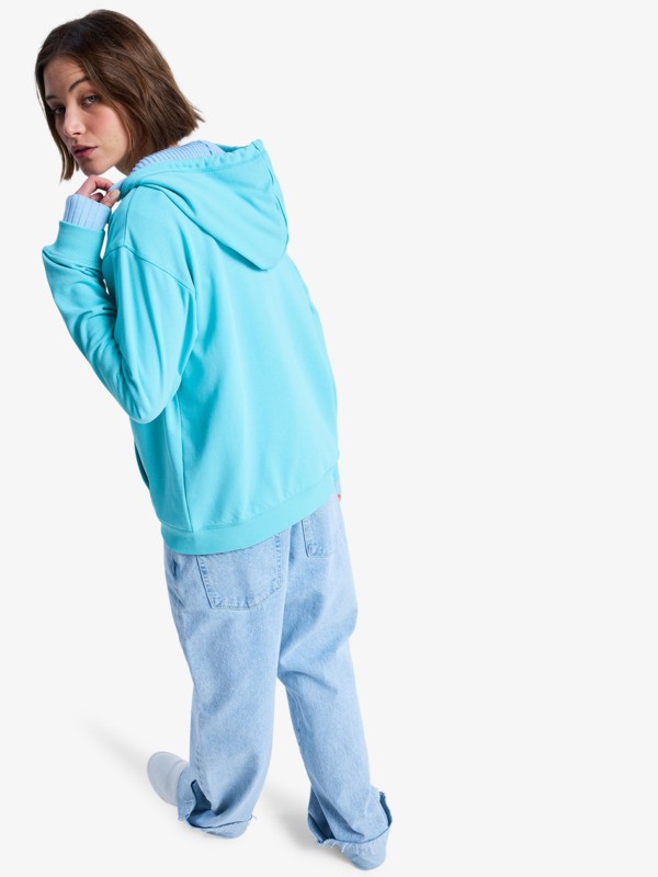 5 Surf Stoked Zip Terry - Zip-Up Hoodie for Women Blue ERJFT05063 Roxy