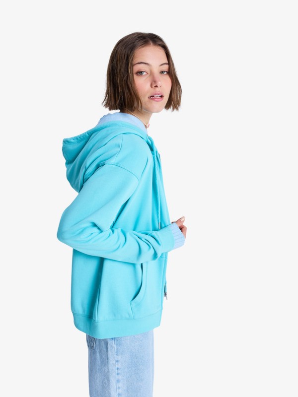 1 Surf Stoked Zip Terry - Zip-Up Hoodie for Women Blue ERJFT05063 Roxy
