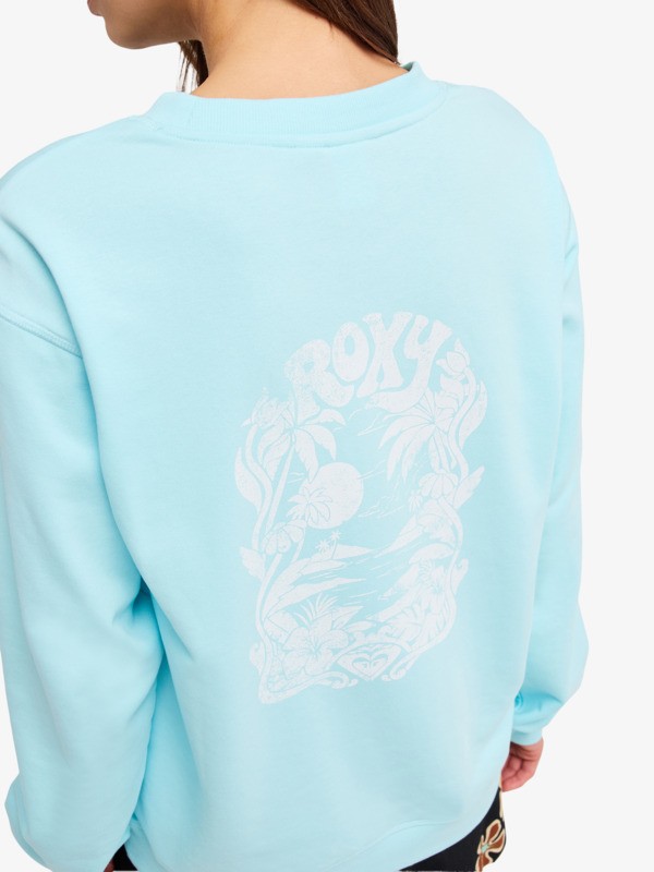 7 Surf Stoked Terry Vint - Sweatshirt for Women Gr&oslash;n ERJFT05064 Roxy